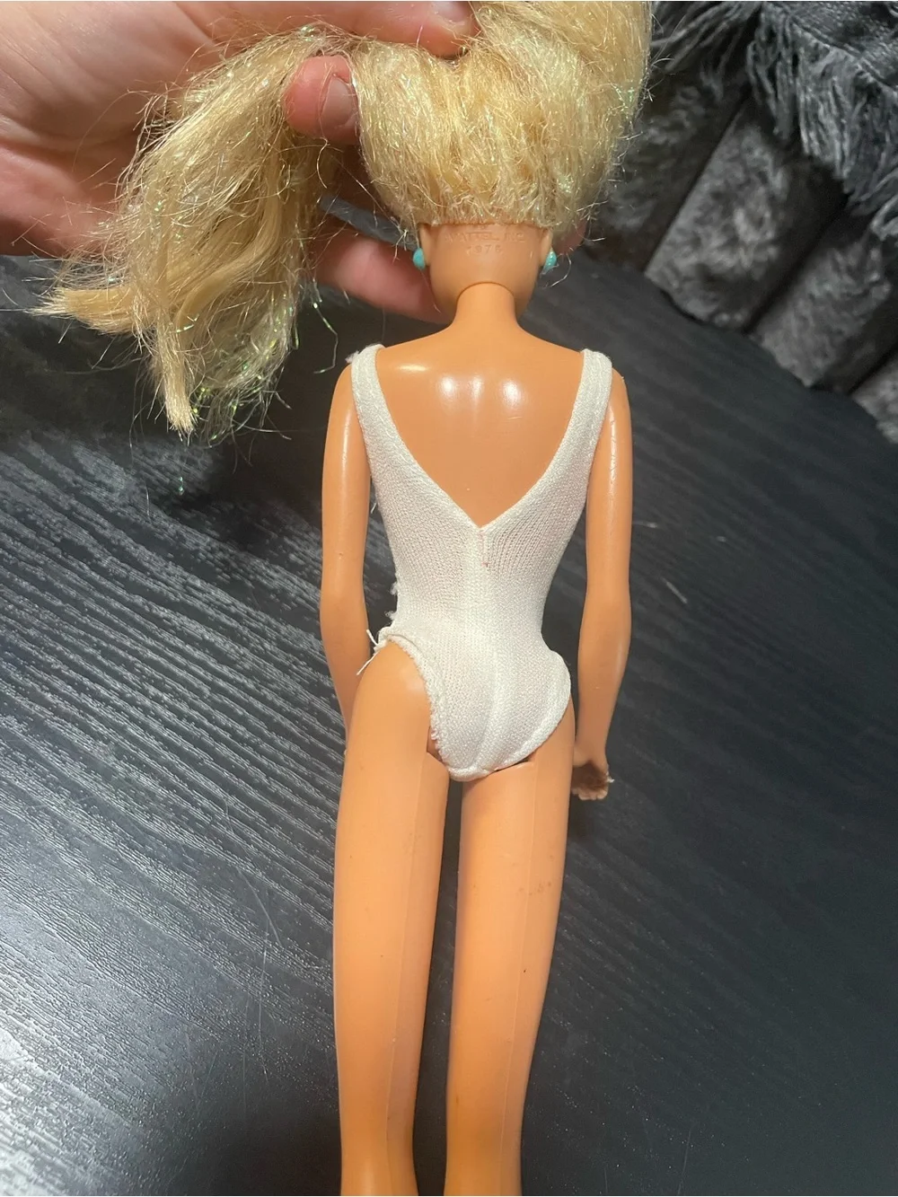 Vintage 1976 Mattel Barbie Doll Long Blonde Hair Blue Eyes 1956 Made In China